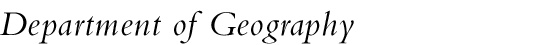 Department of Geography