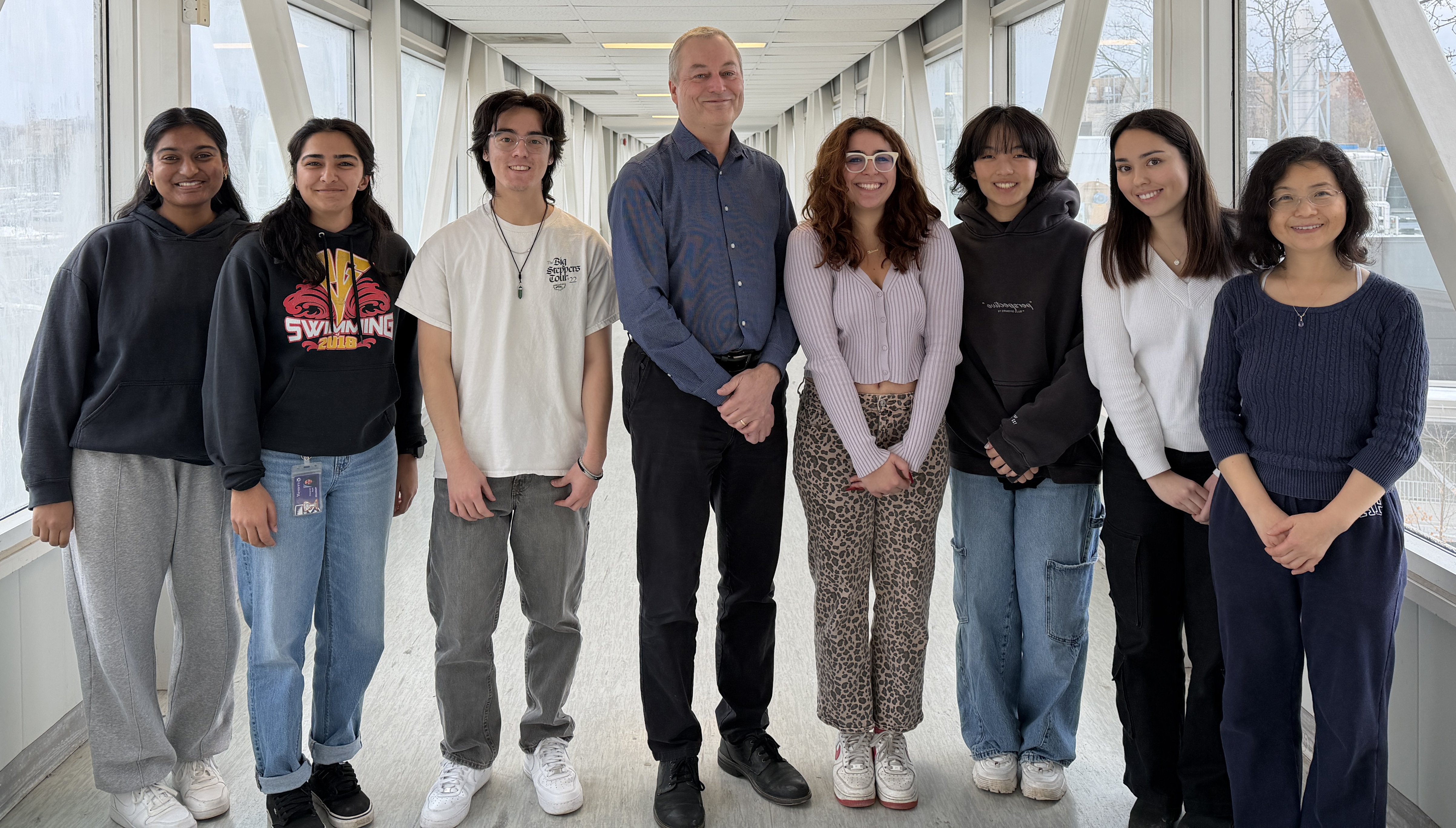 Photograph showing lab members