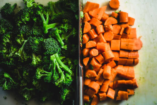 Carrots and broccoli