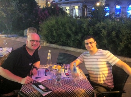 Dinner out with Charles at the 2015 DNA Tumour Virus Meeting in Trieste