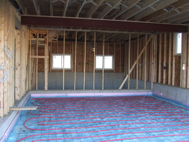in floor heating coils