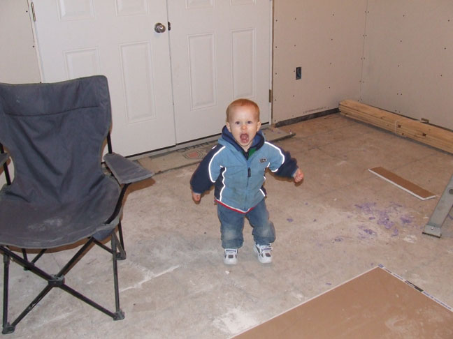 jumping in the dinning room