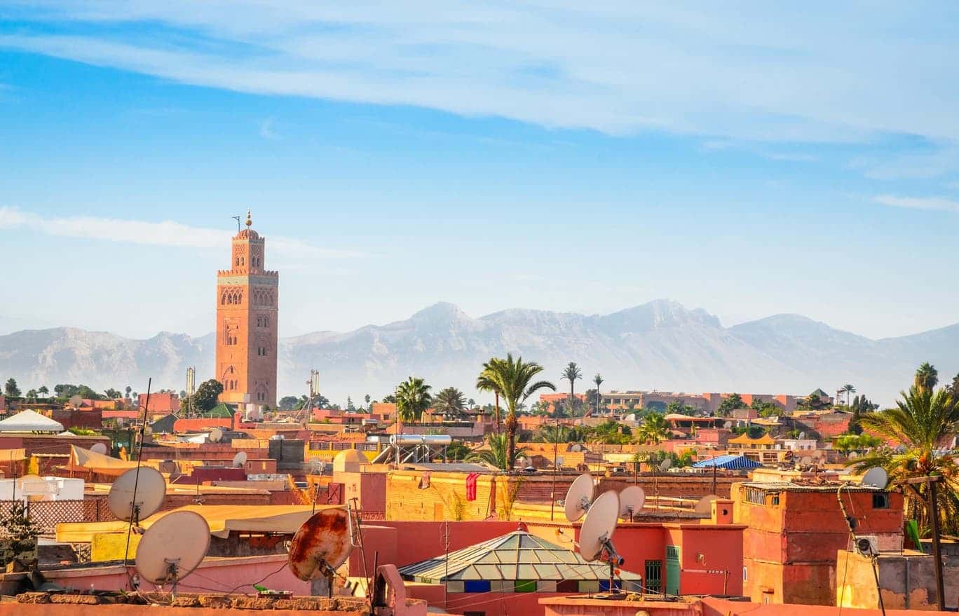 High up view of Marrakesh