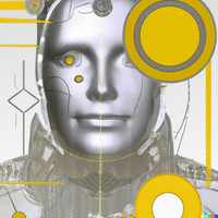 robot and yellow circles