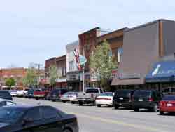 shopping stores along main stret in Blenheim