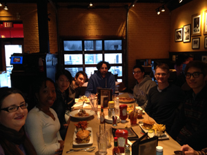 lunch with Dr. Milne and Ms. Ettles, recent graduates