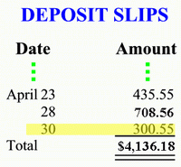 Deposit Slips